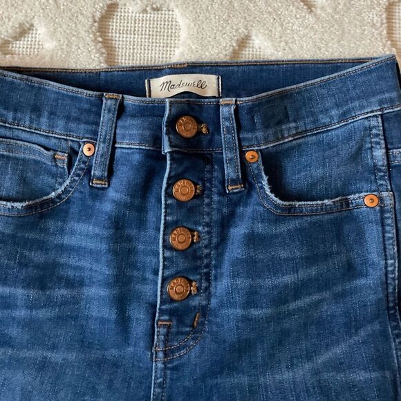 NEW Madewell High-Rise skinny Jeans Dark Blue Denim Wash - Picture 3 of 6